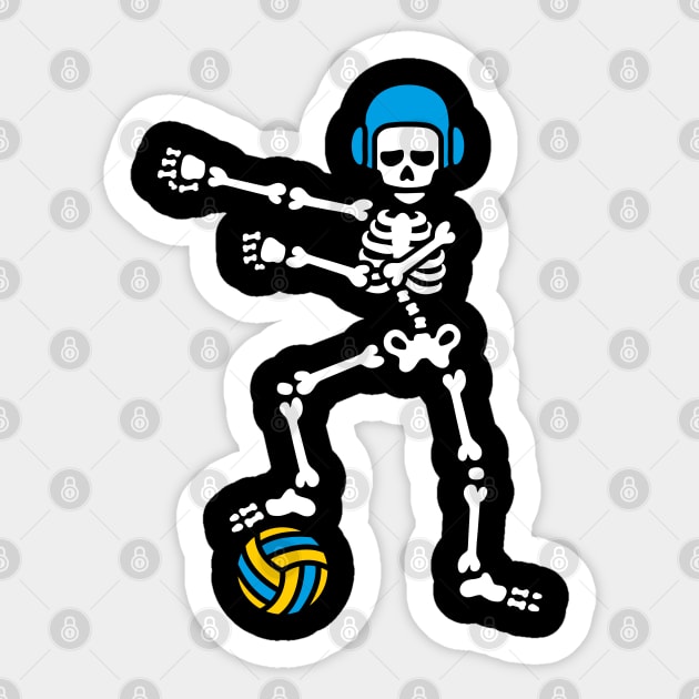 Water polo FLOSS FLOSSING skeleton Halloween Sticker by LaundryFactory